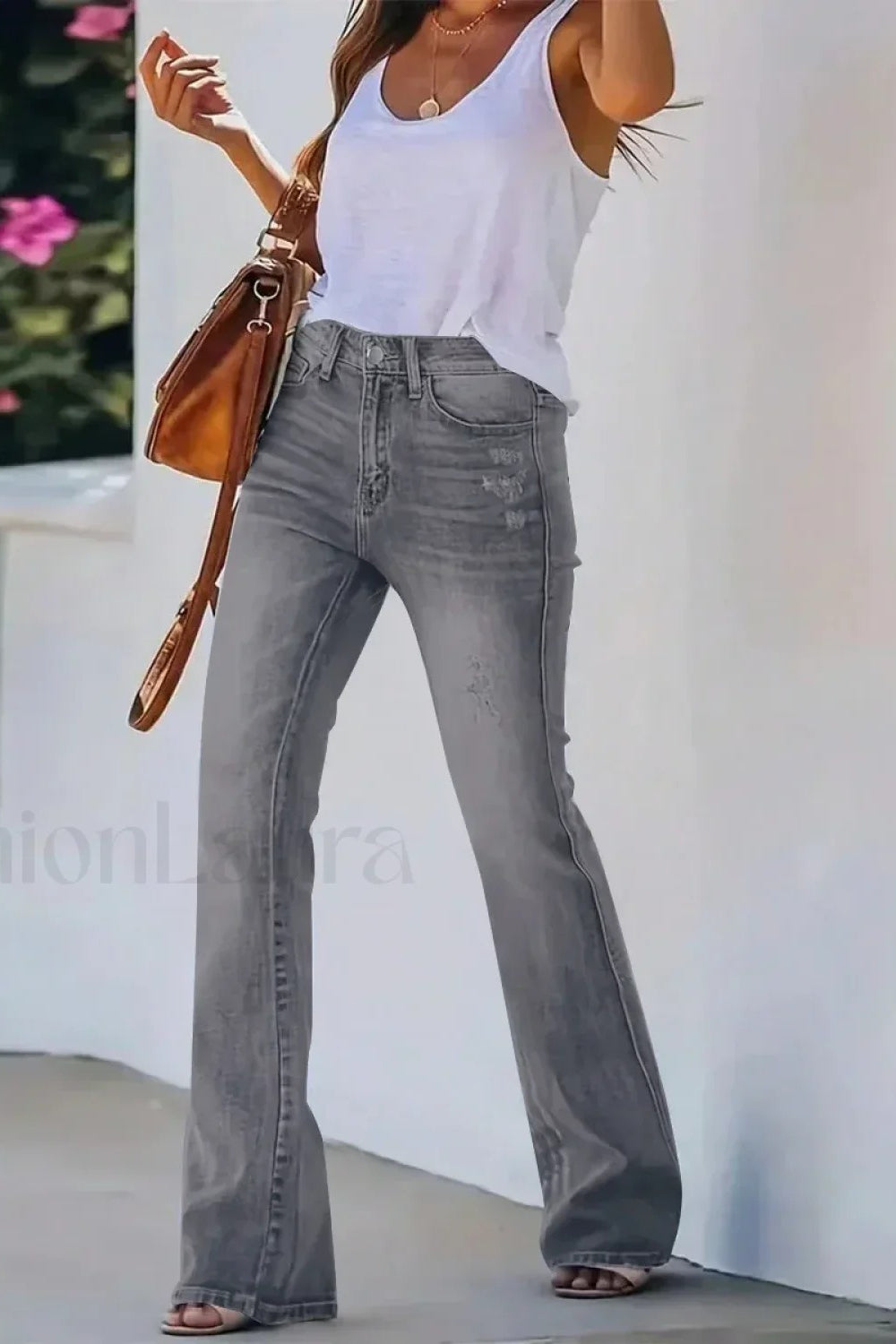 High Waist Flared Denim Jeans