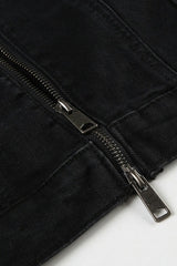 Vintage Black Denim Trucker Jacket