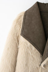 Two Sided Long Faux Fur Overcoat
