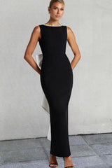 Elegant Bow Slim Fit Party Dress