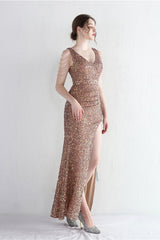 Statement Bead Mermaid Gown Formal Dress