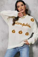 Pumpkin Graphic Knit Sweater
