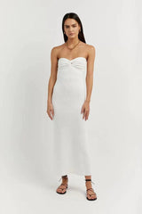 Twisted Front Knit Sweater Dress