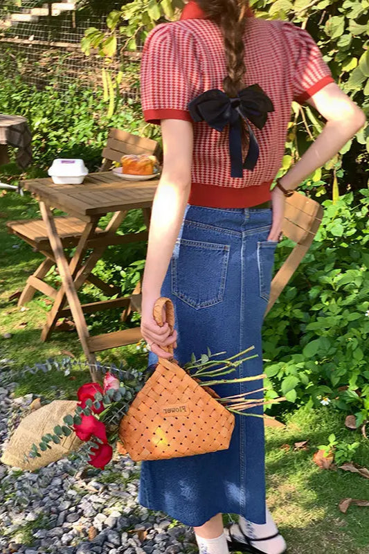 Thin Knit Turn down Collar Short Sleeve Cardigan