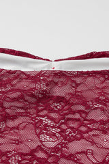 Lace Bustier Ruffle Hem Cocktail Dress