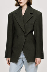 Lapel Relaxed Fit Blazer Black / M