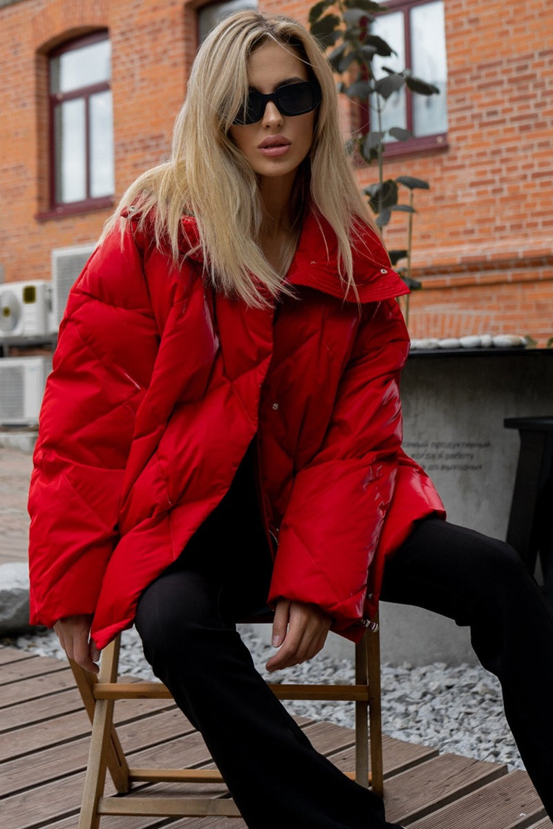 Loose Fit Quilted Cotton Jacket