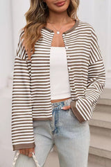 Striped Color Block Cardigan