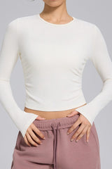 Stretch Round Neck Knit Top