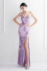 Intricate Beadwork Figure Hugging Gown Formal Dress