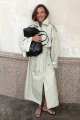 Belted Long Line Vintage Trench Overcoat