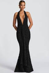 Tie Up Ruched Bodycon Party Dress