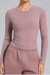 Stretch Round Neck Knit Top