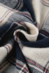 Relaxed Fit Plaid Long Sleeve Blouse