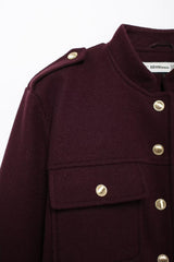 Cropped Retro Buttoned Jacket