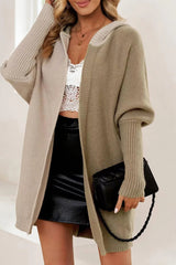 Lantern Sleeve Knit Cardigan