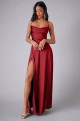 Elegant Spaghetti Strap Ruched Formal Dress
