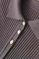 Elegant Collared Maxi Sweater Dress