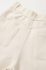 Fleece Lined Wool Blend Knit Pants