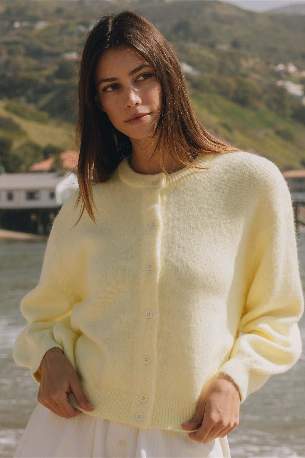 Versatile Knit Cardigan S / Yellow