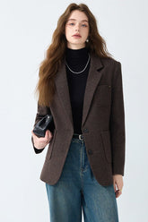 Maillard Brown Wool Blazer S / Brown