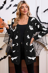 Halloween Bat Jacquard Knit Sweater