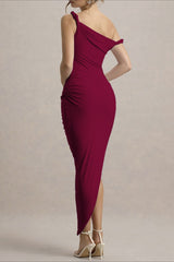 Asymmetrical Bodycon Maxi Party Dress