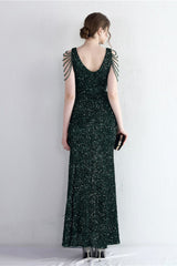 Statement Bead Mermaid Gown Formal Dress