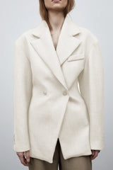 Lapel Relaxed Fit Blazer White / M