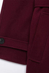 Double Breasted Belted Wool Trench Overcoat