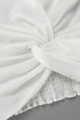 Cropped Long Sleeve Pullover Blouse