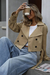 Casual Double Button Short Jacket