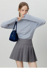 Elegant Slit Neck Tied Waist Knit Top