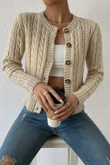 Warm Long Sleeve Knitted Cardigan