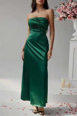Solid Bustier Bodycon Gown Formal Dress