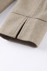 Wrap Notch Collar Cape Wool Blend Overcoat