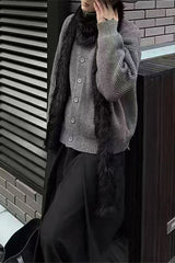 Oversized Turtleneck Cardigan