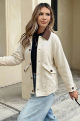 Corduroy Notch Lapel Jacket