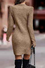 Solid Color Bodycon Knit Sweater