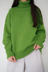 Turtleneck Loose Knit Pullover Sweater