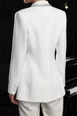 Slim Fit Rhinestone Lapel Blazer