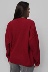 Casual Crew Neck Loose Solid Sweater