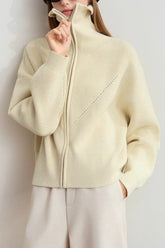 Slouchy High Neck Loose Solid Sweater