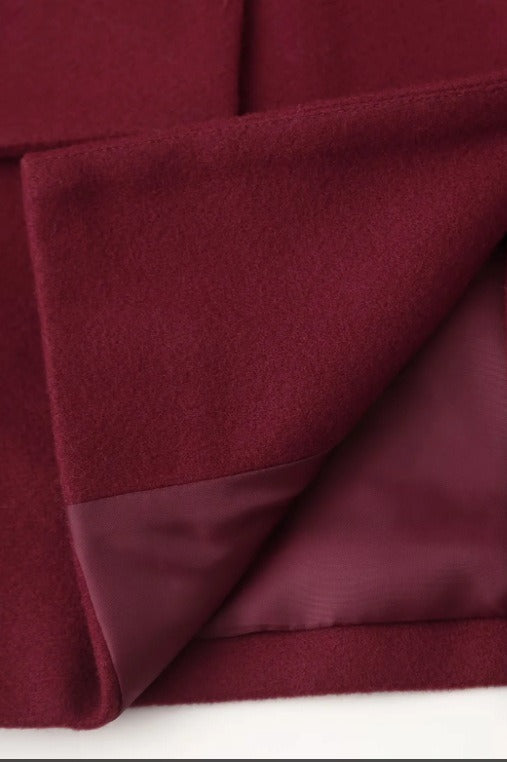 Scarf Collar Single Breasted Wool Coat coats