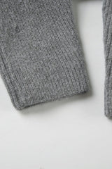 Minimalist Solid Color Double Zipper Stand Collar Sweater