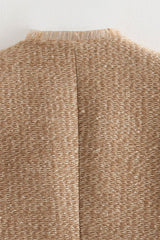 Tweed Single Breasted Short Coat coats