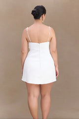 White Pearl Cami Party Dress
