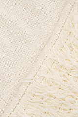 Cropped Fringe Oversized Long Sleeve Sweater