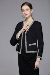 Beaded Open Front Short Coat coats