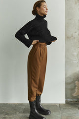 Striped Turtleneck Bell Sleeve Sweater